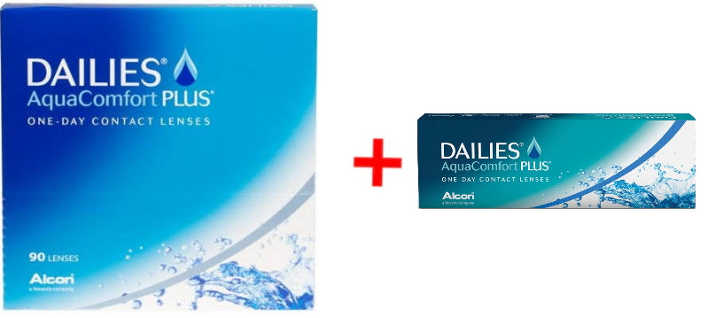 DAILIES AquaComfort Plus 90 Pack + 30 pck Free