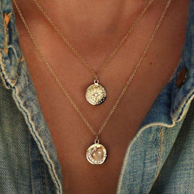 Choker Gold Moon Necklaces