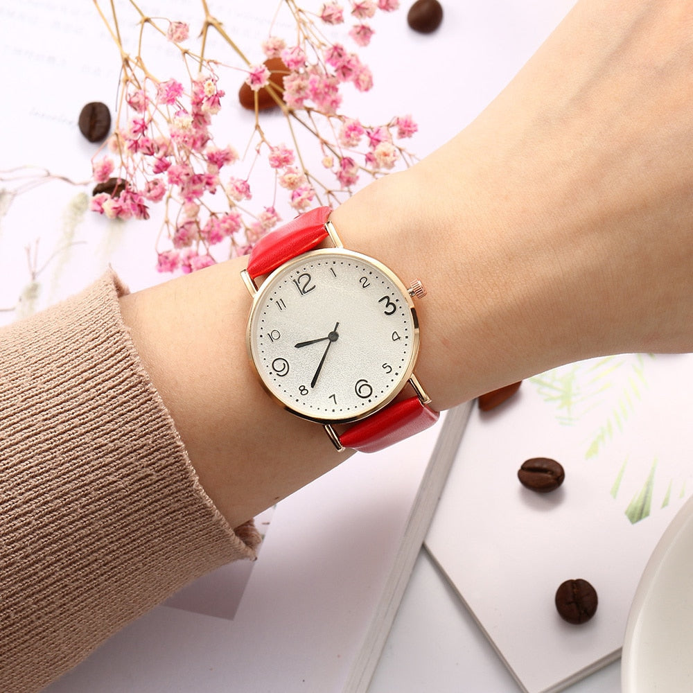 Women's Luxury Leather Band Watch