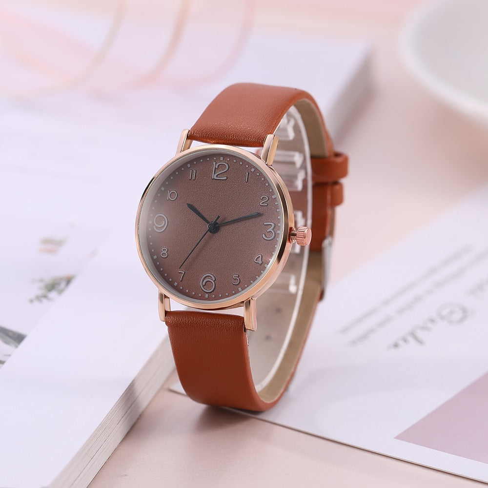 Women's Luxury Leather Band Watch