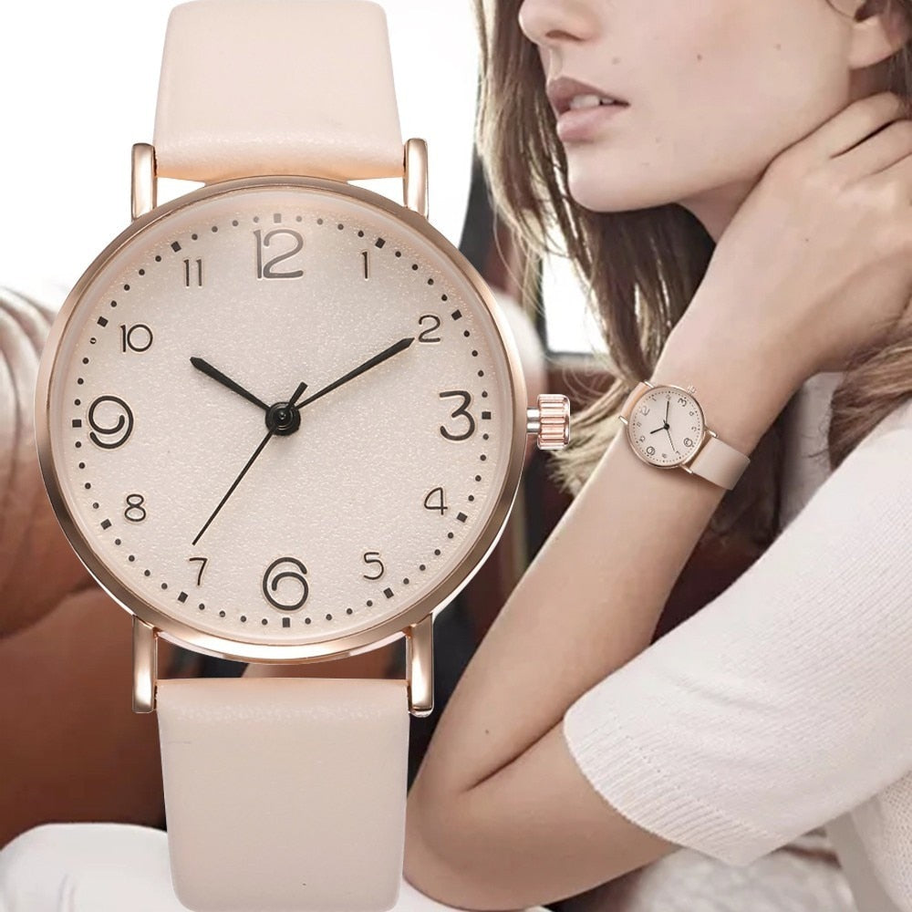 Women's Luxury Leather Band Watch